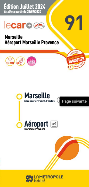 Horaires navette aéroport Marseille 2025